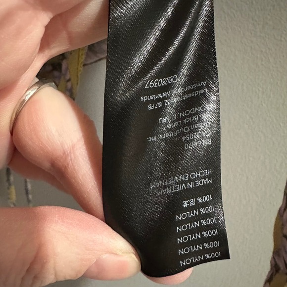 Urban Outfitters Long Sleeve Mesh Floral Ruched Tie Front‎ Top - Picture 4 of 7